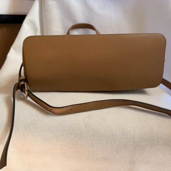 Furla Alex bag dome-shaped satchel in brown and beige leather - Picture 3 of 6